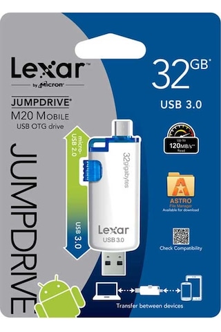 Lexar JumpDrive M20 LJDM20-32GBBEU 32 GB Usb 3.0 OTG Flash Bellek