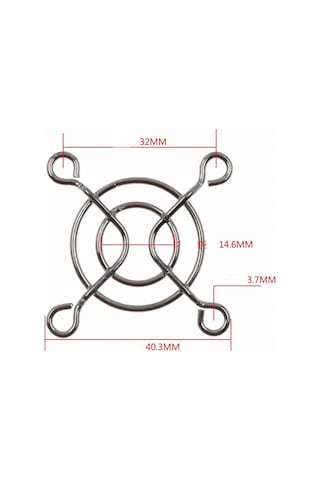 40x40mm Metal Fan Kapağı Fan Teli