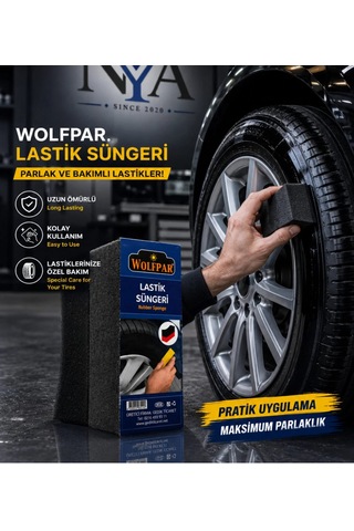 Nya Group Lastik Parlatıcı 500 Ml + Uygulama Süngeri Profesyonel Bakım Seti