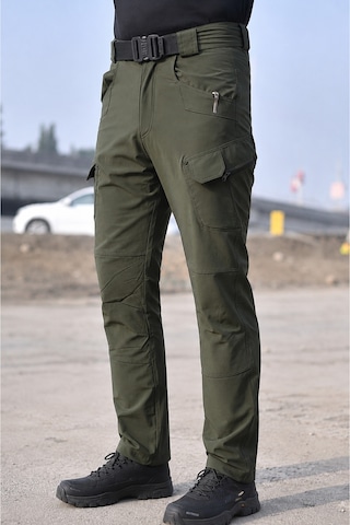 Modmen Erkek Taktik Outdoor Kargo Pantolon Çok Cepli Esnek Günlük Ve Outdoor Kullanım Haki