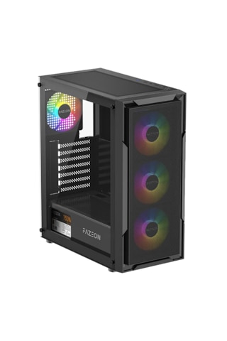 Fazeon F11 750w 80+ Bronze Tempered Glass Mesh 4x Rgb Fanlı Siyah Atx Bilgisayar Kasası