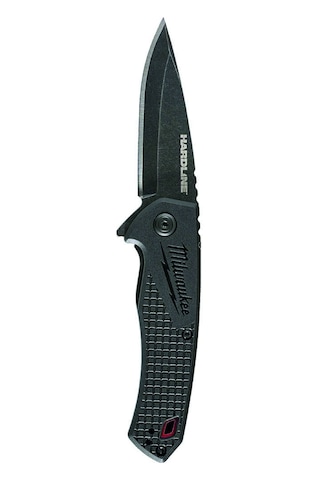 Milwaukee Hardlıne 64mm Katlanır Düz Ağızlı Kamp Bıçak 4932492452 Siyah