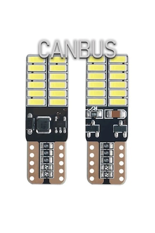 2 Adet T10 LED Park Plaka Tavan Ampulü 24 Ledli Beyaz Sadece 24 Volt Araçlar
