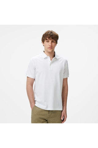 Nautica Erkek Beyaz Classic Fit Polo Düz K55052t Beyaz