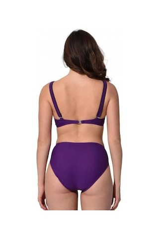 Argisa Düz Kruvaze Bikini Mor