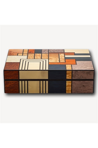 Lubinski İspanyol Sedir Puro Kutusu Humidor Abstract 30s