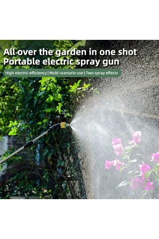 Wezone Pratik Ve Güçlü 23 İnç Paslanmaz Çelik Elektrikli Bahçe Hortumu - 9.8ft Uzunluk, 2400mah Pil, 3 Nozul Seçeneği İle Geniş Spreyleme
