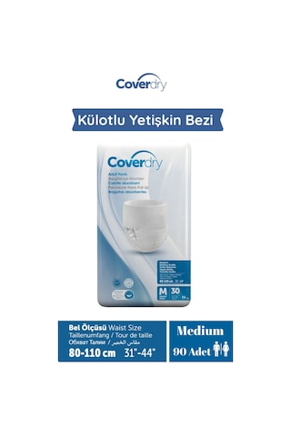 Külotlu Yetişkin Hasta Bezi Medium 90 Adet M