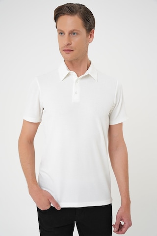 Efor Comfort Fit Polo Yaka Viskon Karışımlı Casual Beyaz Tişört Ts 901 Beyaz