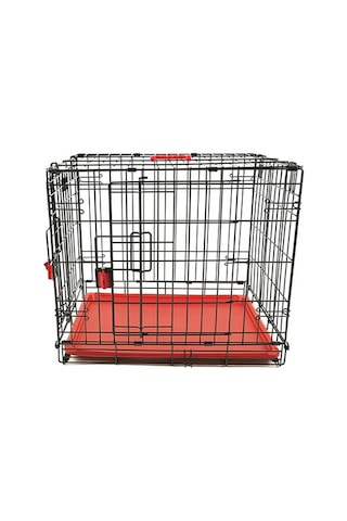 M-pets Voyager 2 Kapılı Köpek Kafesi Medium Kırmızı 76x48x53 Cm 244-52027.02