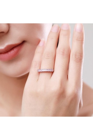 Altın Tancise Klasik 925 Ayar Gümüş Zirkon Yüzük Bayanlar Takı Düğün Promise Parti Hediye 9