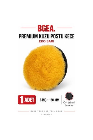Bgea Premium Kuzu Postu Keçe Eko Sarı 6 İnç 150 Mm 1 Adet