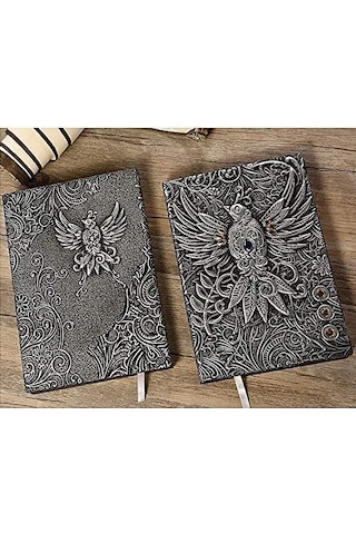 Deri Defter 3D Kabartmalı Adam-Bronz