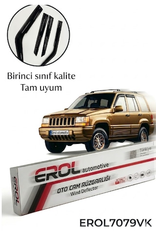 Jeep Grand Cherokee 1991-1999 Suv Model 4'lü Cam Rüzgarlığı Siyah