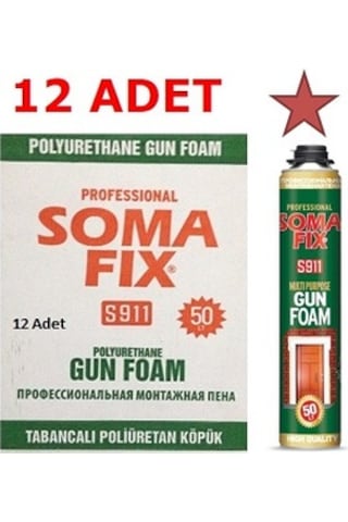 12 Adet 750 ML-850 G Somafix Tabancalı Poliüretan Köpük