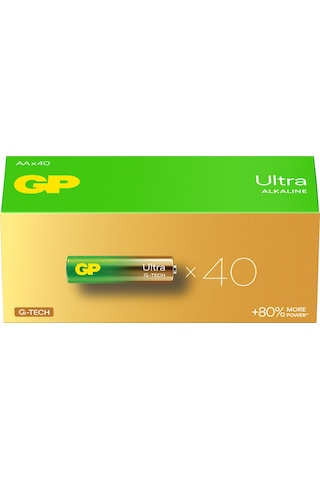 GP Batteries G-TECH Ultra Alkalin Kalem LR6 - AA Boy 1.5 V Pil 40'lı Kutu