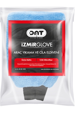Izmirglove Mavi Mikrofiber Oto Yıkama Ve Araç Pasta Cila Eldiven