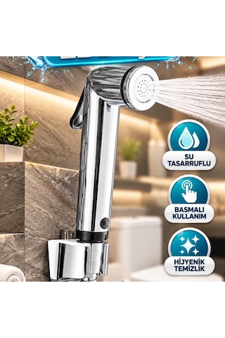 Basmalı Taharetmatik El Duşu Seti Su Tasarruflu Temizlik Spreyi Renkli