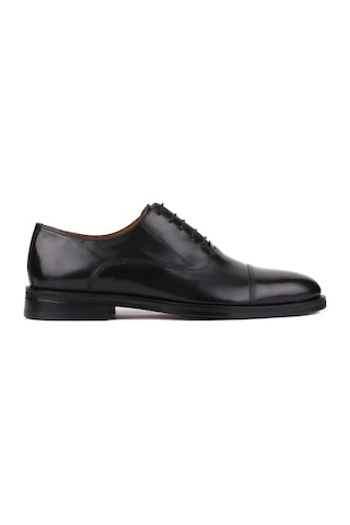Shoetyle - Siyah Deri Bağcıklı Erkek Klasik Ayakkabı 250-2030-783-siyah