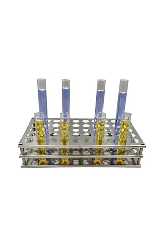 Borox Tüp Standı 50 Tüplük Tüp Standı Paslanmaz Çelik 16 MM