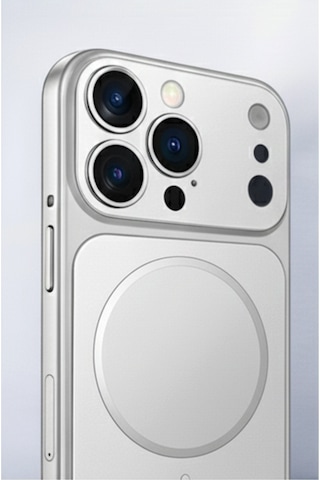 Apple Uyumlu iPhone 13 Pro 17 Görünümlü Magsafeli Kamera Lensli Kılıf Silver