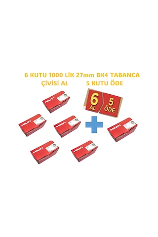 Hilti Bx4 Uyumlu Beton Çivileri Şeritli 27 Mm 6 Al 5 Öde