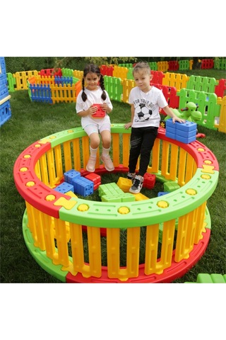 King Kids Yuvarlak Top Havuzu Kırmızı/yeşil