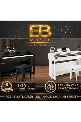 Woodbach Wb 22 Rosewood Digital Piyano Tabure Hediyeli 88 Keys
