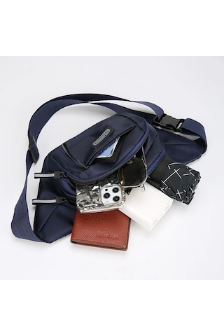 Blue Erkek Büyük Kapasiteli Spor Bel Paketi Taşınabilir Anti Mavi