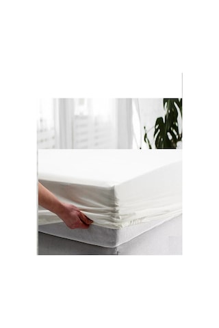 Altın Karma 70x140 Cm Pamuk Kumaş Full Kenar Fitted Sıvı Geçirmez Alez Beyaz