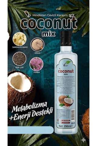 Vhp Coconut Mix Hindistan Cevizi Bitkisel Karışım 250 Ml Metabolizma Ve Enerji Desteği