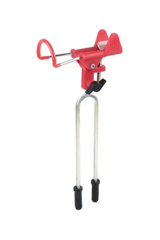 Xiyyadms Kırmızı El Ve Deniz İçin Çelik Çok Yönlü Ayar Özellikli, Kaymazsız Yastıklı, Toprak İçine Girebilir Olta Tutucu Kırmızı