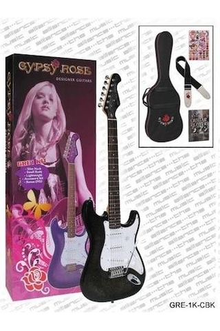 Valencia Gre1Kcbk Elektro Gitar Gypsy Rose Set (Gıgbag. Strap. S