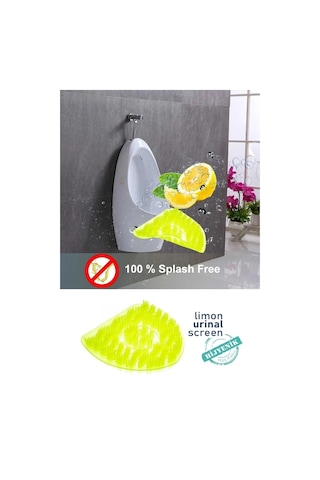 6 Adet - Limon Kokulu Pisuvar Süzgeci Lavabo Yer Gideri Koku Giderici Hijyenik Tuvalet Matı