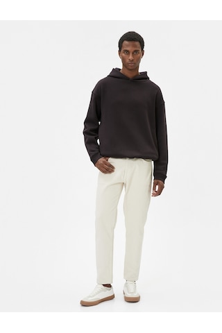 Koton Basic Oversize Hoodie Büzgü Detaylı Uzun Kollu Siyah 4wam70409mk Siyah