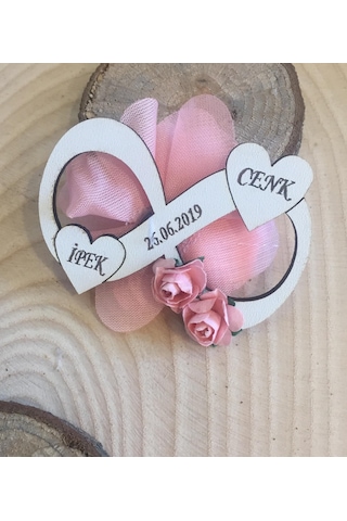 Ahşap Magnet Söz Nişan Düğün Hediyelik 100 Adet 64534