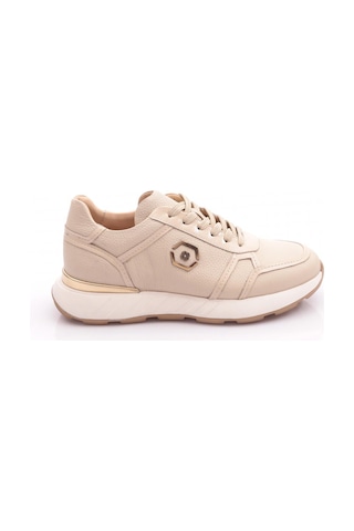 Dgn 6201 Erkek Bağcikli Sneakers Ayakkabi Bej