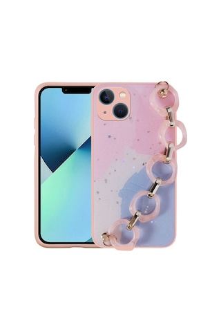 Apple Uyumlu iPhone 13 Kılıf Zore Elsa El Askılı Tutacaklı Kılıf