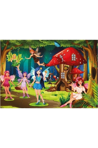 Star Puzzle 2x50 Parça Çocuk Puzzle - Peri Diyarı 1 Adet