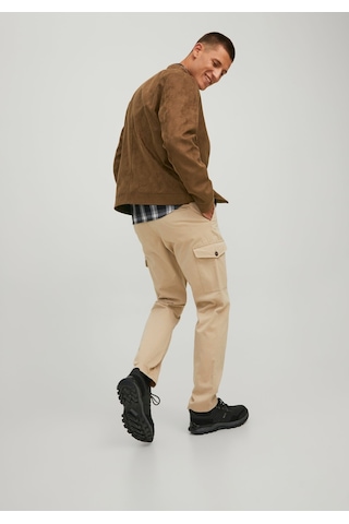 Jack & Jones Biker Deri Görünümlü Ceket - Rocky 12223141 Cognac