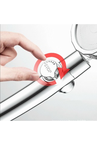 Qingmipy Yüksek Basınçlı El Tipi Duş Başlığı - Tek Tuşlu Açma/kapama, 360 Döner, Su Tasarruflu Mavi Diğer