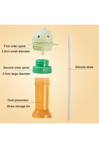 Sones Çocuklar İçin Maden Suyu Taşınabilir Pipet Kapağı Bebek İçme Suyu Şişesi Dönüştürücü Yeşil
