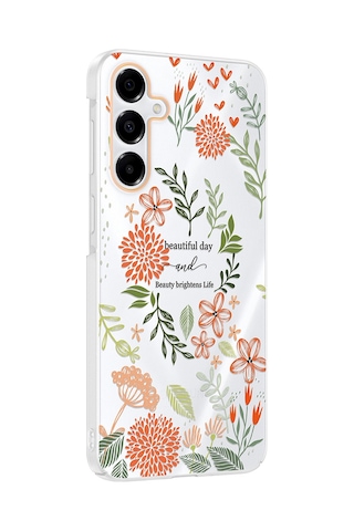 Samsung Galaxy Uyumlu A14 Kılıf Kamera Korumalı Canlı Lüx Desenli Klip Sert Kapak Beautiful
