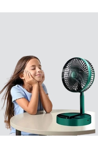 Mey İthalat Katlanabilir Mini Fan 3 Kademeli Soğutma, Şarjlı