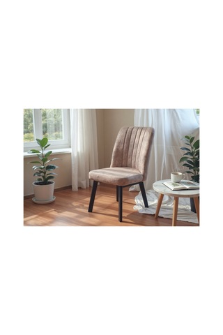 Efe Mobilya T-6032 Traverten Açılır 80x130 Kare Gold Cappucino 6 Kişilik Yemek Masası Takımı