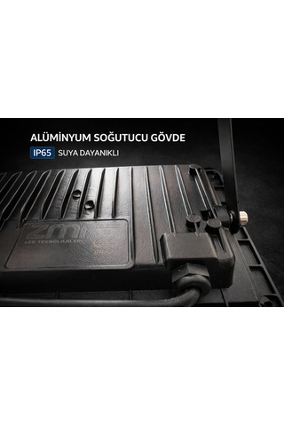 100watt Ultra Slim Led Projektör 220v-6500k-6800lm Beyaz Işık