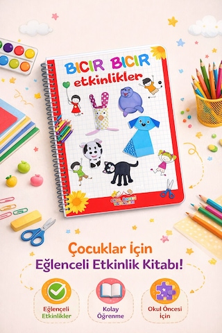 Minik İzler Bıcır Bıcır Okul Öncesi Eğitim Seti 6 Kitap Etkinlikli