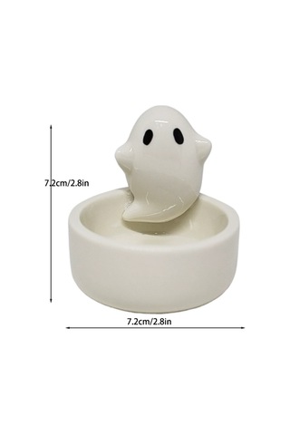 Springsun Seramik Kedi Fantom Mumluk, Nordik Stil Dekorasyon, Halloween Hediyesi, Aromaterapi Mum Tutucu Mum Dahil Değil