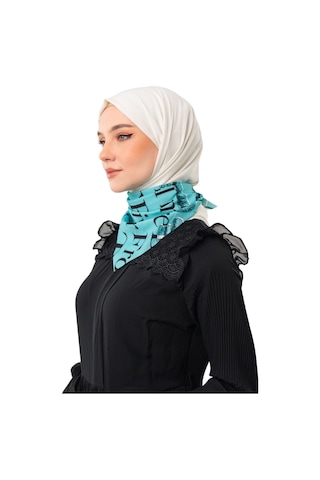 Zaytoon Filistin Atasözü Ve Geri Dönüş Anahtarı Yeşil Rengi Küçük Fular 45 45 Unisex S100050 Mavi