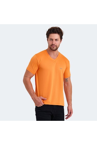 Slazenger KATRIINA Erkek V Yaka Turuncu Tişört